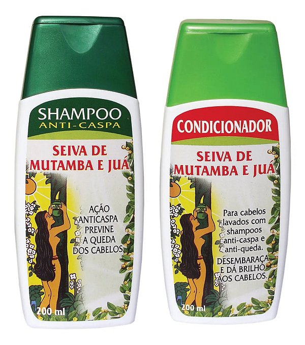 Kit Shampoo 200ml Anticaspa Seiva Mutamba E Jua E Condicionador 200ml