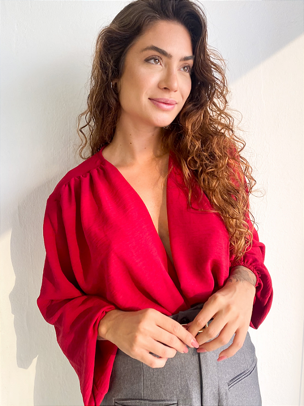 Blusa Duna Transpassada Manga Longa Dandara @usemika Feminina