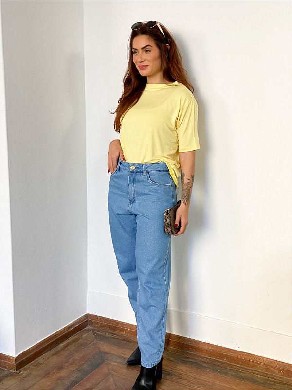 Calça Jeans Mom Clara Cintia @usemika Feminino