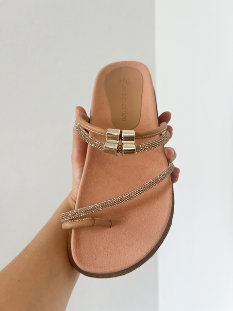 Sandalia Papete Com Stras Barbara @usemika Feminino