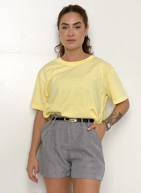 Tshirt Meia Malha Ampla Básica Clarice @usemika Feminino
