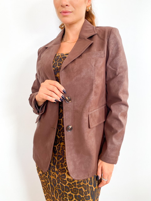 Blazer Napa Com Bolsos Frontais Helena @usemika Feminino