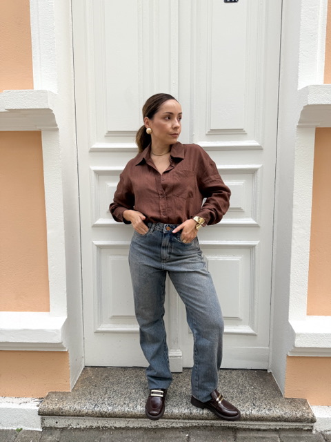 Calça Jeans Reta Irene @usemika Feminino