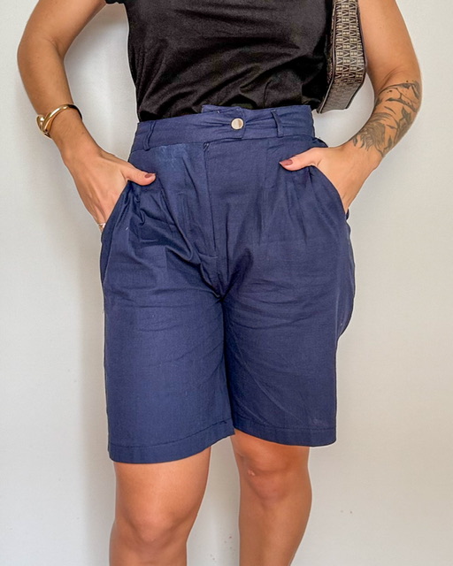 Bermuda Viscolinho Com Elastano Detalhe No Cós Serena @usemika feminino