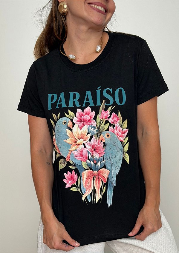 Tshirt Meia Malha Paraíso Natalia @usemika Feminino