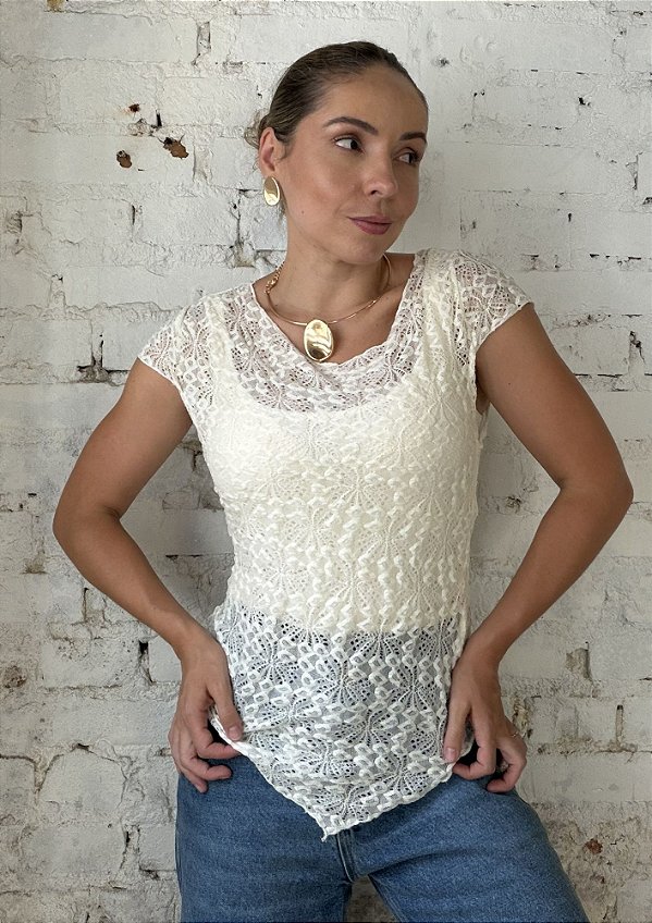 Blusa de Renda Iara @usemika Feminino
