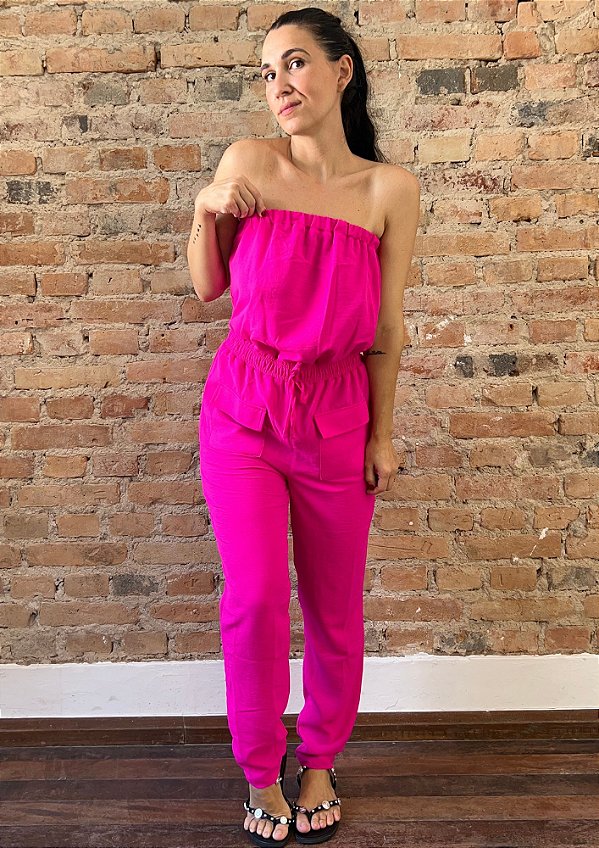 Macacão Duna Tomara que Caia com Amarração Kauane @usemika Feminino