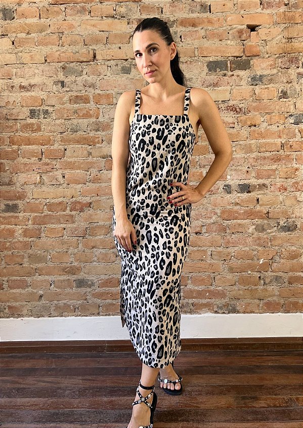 Vestido Crepe de Alcinha Oncinha Elizabeth @usemika Feminino