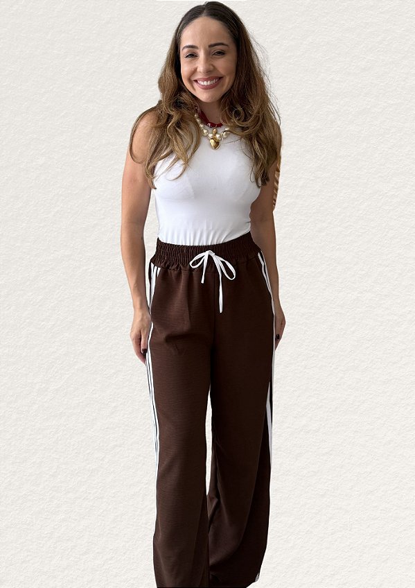 Calça Duna com Listra Lateral Ivete @usemika Feminino