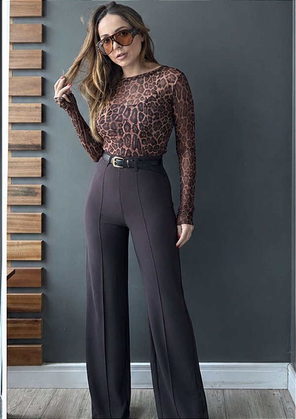 Calça Zara Flare Com Cinto Celina @usemika Feminino