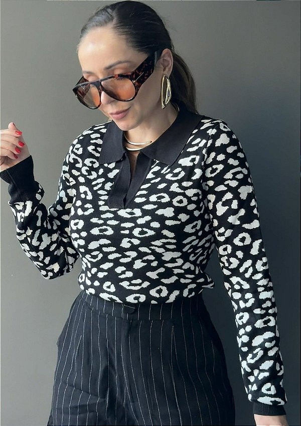 Moletom Modal com Abertura Frontal Estampado Daiana @usemika Feminino