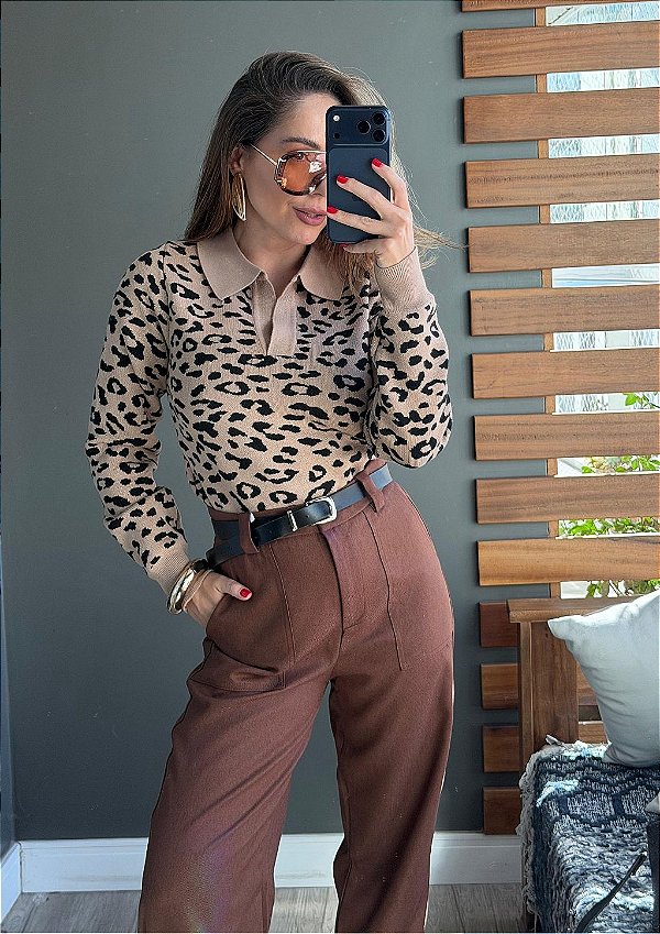 Calça Alfaiataria Marant Premium com Bolsos Laterais Eliane @usemika Feminino