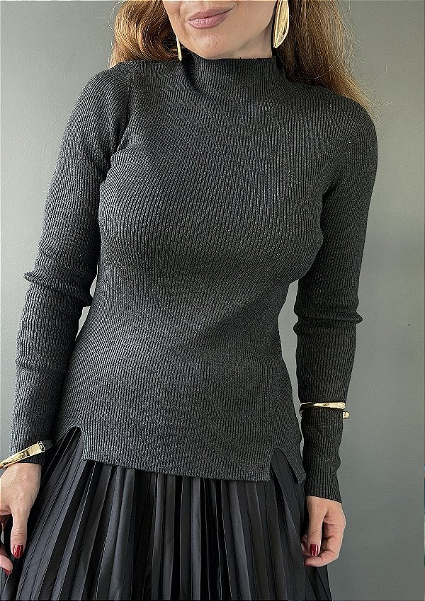 Blusa Modal Básica Meia Gola Agata @usemika Feminino