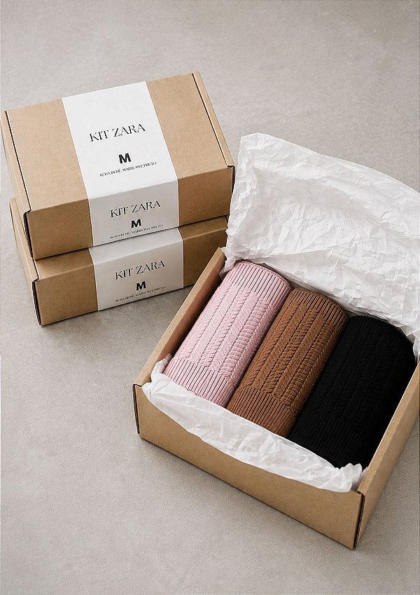 Kit Blusa Poliamida Texturizada Regata Zara Rosa Bebê, Marrom e Preto @usemika Feminino
