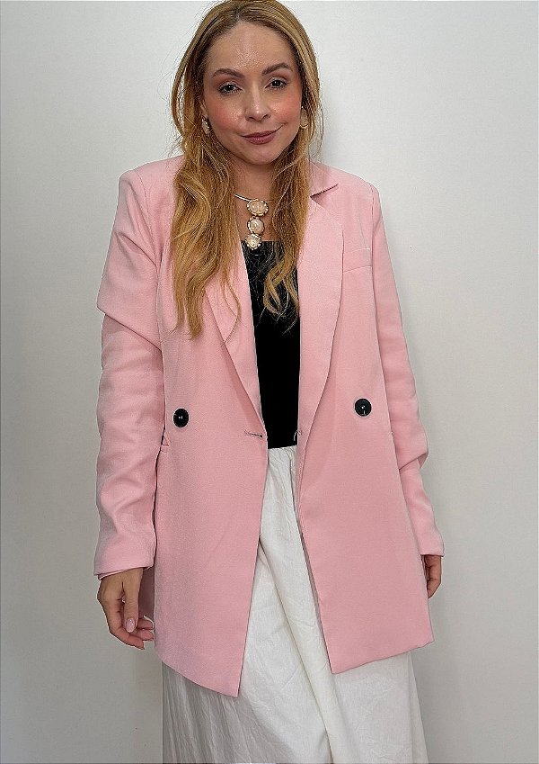 Blazer Alfaiataria Premium Oversized Transpassado Giulia @usemika Feminino