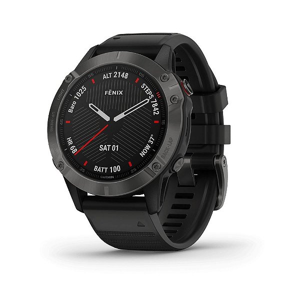 Relógio Monitor Cardíaco de pulso com GPS Garmin Fênix 6X Pro tela de safira
