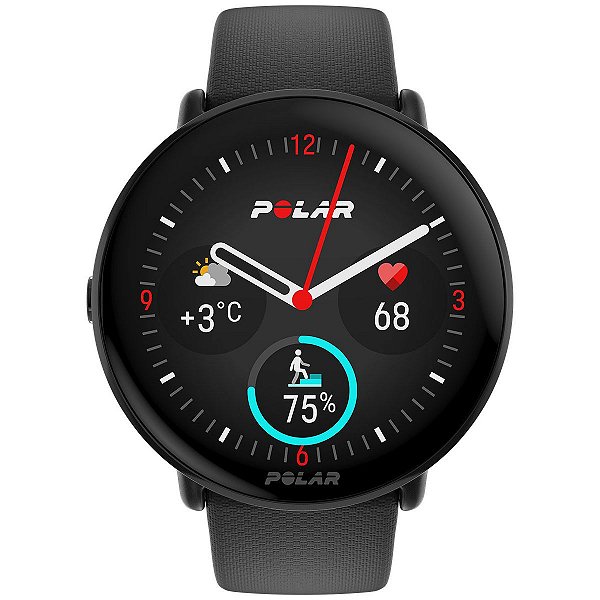 Relógio Smartwatch e Monitor Cardíaco de Pulso e GPS POLAR IGNITE 3 - Preto