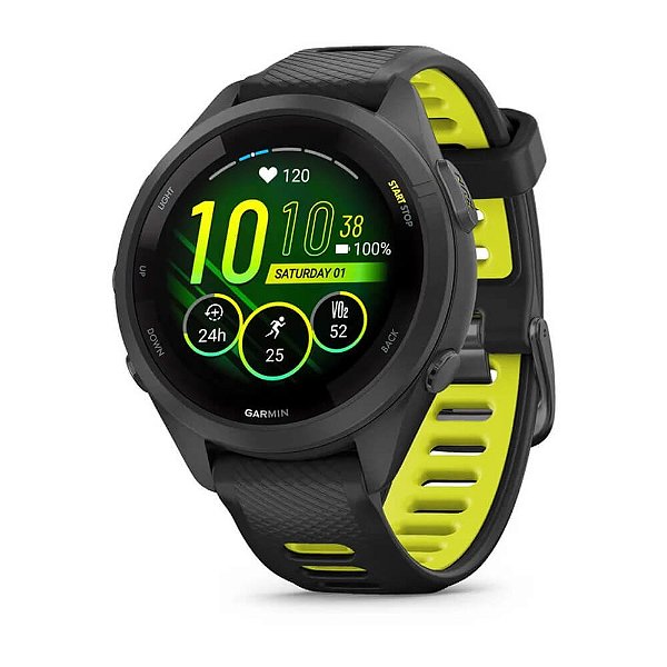 Relógio Smartwatch e Monitor Cardíaco de Pulso e GPS Garmin Forerunner 265S Music