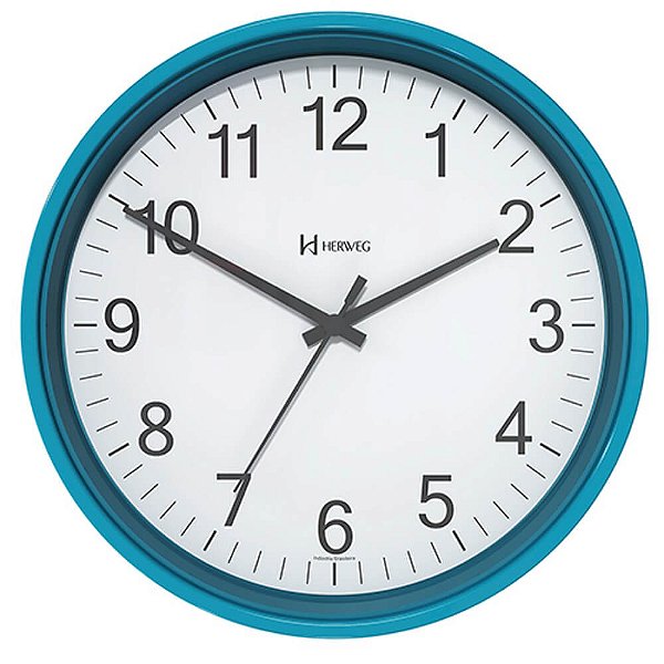 Relógio de Parede Herweg 6101-267 Redondo 22cm Turqueza