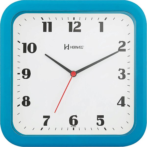 Relógio de Parede Herweg 6145-267 Quartz 23x23cm Turqueza