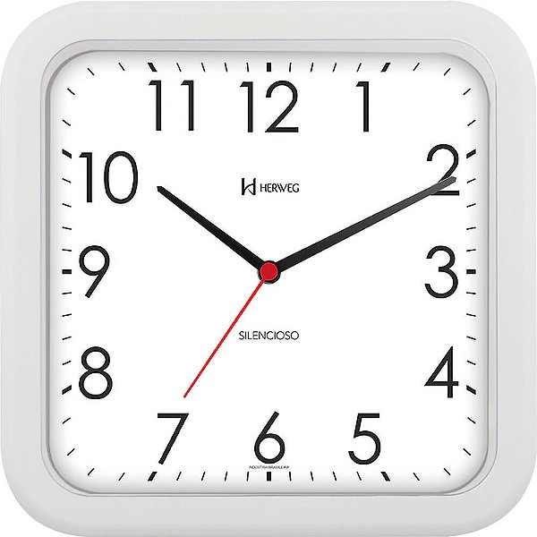 Relógio de Parede Herweg 660041-021 Quartz 23x23cm Branco