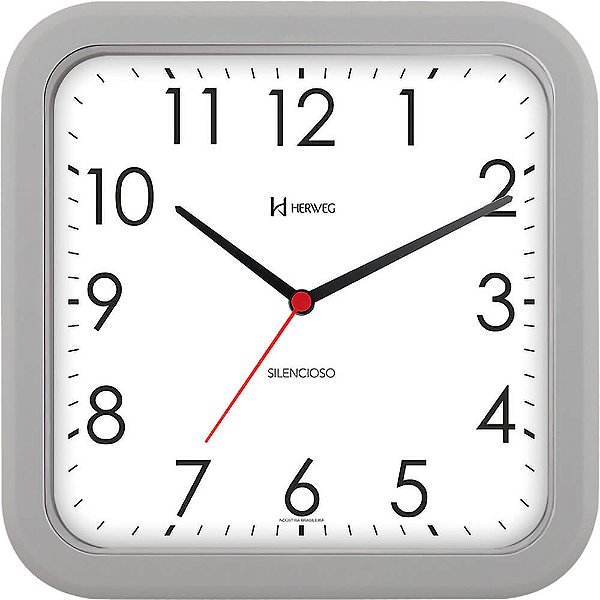 Relógio de Parede Herweg 660041-024 Quartz 23x23cm Cinza
