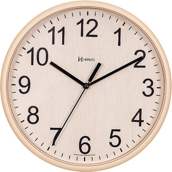 Relógio de Parede Herweg 660082-324 Redondo 26cm Pinus