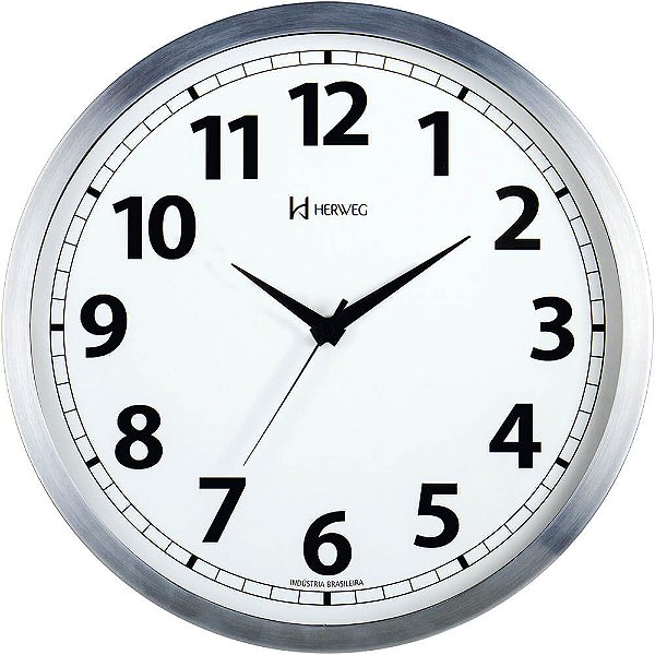 Relógio de Parede Herweg 6710-079 Redondo 24,5cm Alumínio