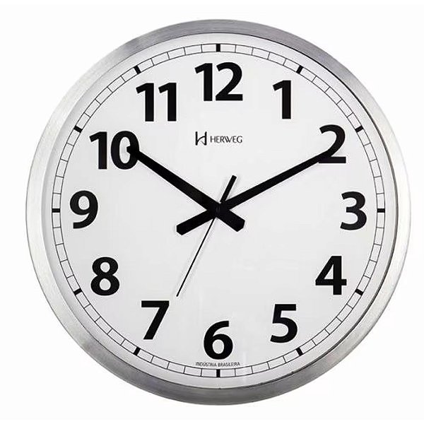 Relógio de Parede Herweg 6711-079 Redondo 30,5cm Alumínio