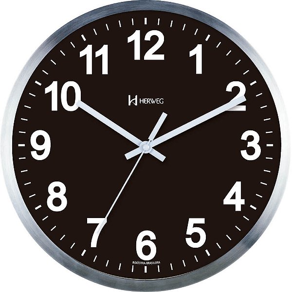 Relógio de Parede Herweg 6731-079 Redondo 36,5cm Alumínio