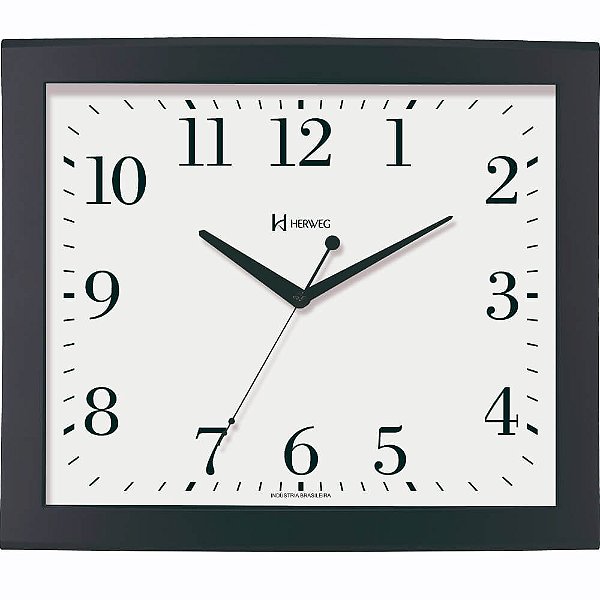 Relógio de Parede Herweg 6900-262 Preto Fosco 31,6x37,1 cm