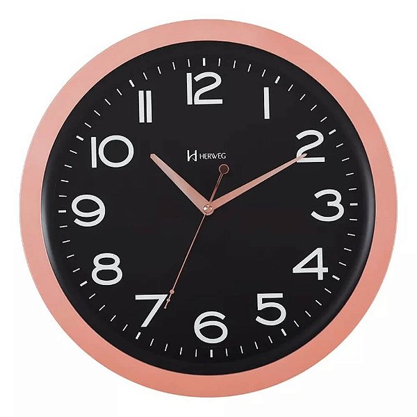 Relógio de Parede Herweg 6838 Sofisticado 35cm Rosé Fosco