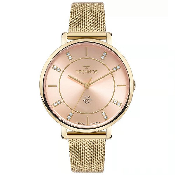 Relógio Technos Feminino Slim GL32AR/1T