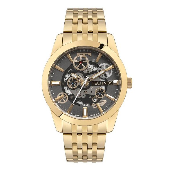 Relógio Technos Masculino Automatico Dourado - 8215AT/1P