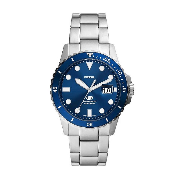 Relógio Fossil Masculino Fossil Blue Prata - FS6029/1KN