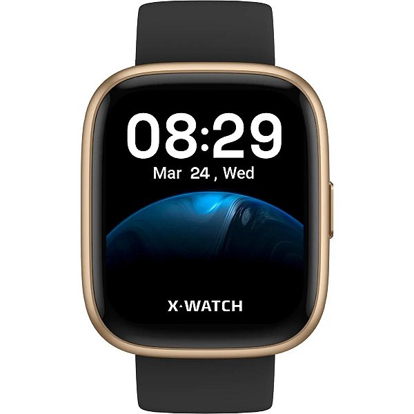 Relogio Smartwatch Unissex Alexa X-Watch XSWUQPI004A - Preto