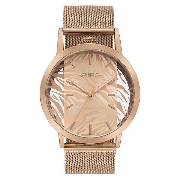 Relógio Euro Feminino Glitz Rosé - EU2036YUF/4J
