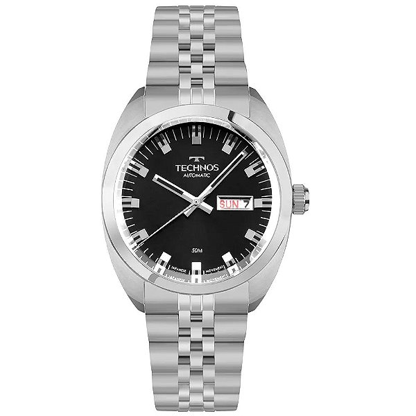 Relógio Technos Masculino Automatico Prata - 8205OO/1P