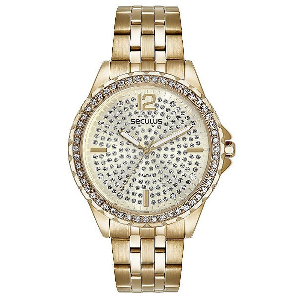 Relógio Feminino Seculus Cristais 44238LPSVDS1