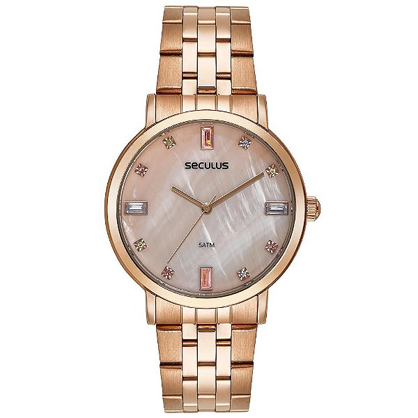 Relógio Feminino Seculus Glitter e Cristais 44245LPSVRS2