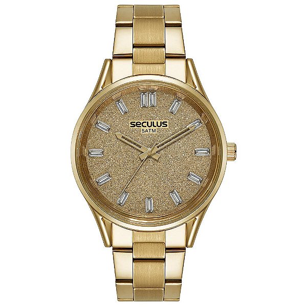Relógio Feminino Seculus Glitter e Cristais 44246LPSVDS1