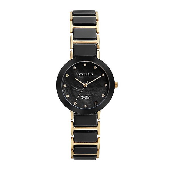 Relógio Feminino Seculus Cerâmica Madrepérola 77228LPSVDQ2