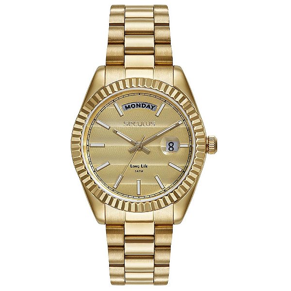 Relógio Seculus Feminino Catraca Facetada 77323LPSVDA1