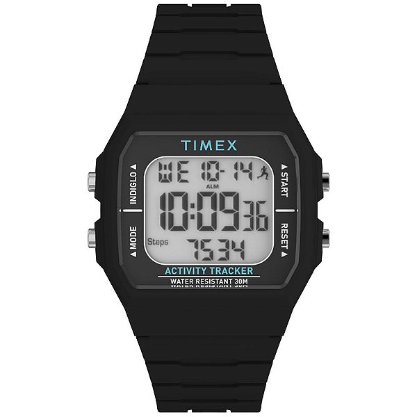 Relógio Timex  Digital Contador de Passos Preto TW5M55600