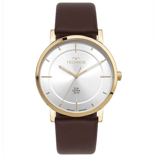 Relógio Technos Masculino Slim Dourado - GL32AZ/0K