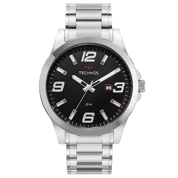Relógio Technos Masculino Racer Basico Prata -2115MOLS/1P