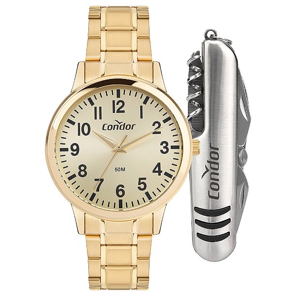 Kit Condor Masculino Dia A Dia Dourado - CO2035NRI/K4X