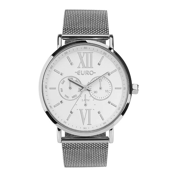 Relógio Euro Feminino Multiglow Prata - EU6P29AHFBPS/3K