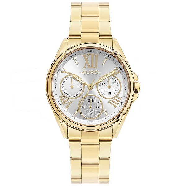 Relógio Euro Feminino Multiglow Dourado - EU6P29AIP/4B