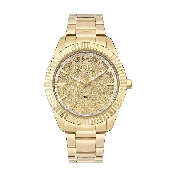 Relógio Euro Feminino Glitz Dourado - EU2039KF/4D